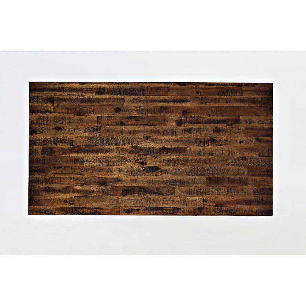 Cannon Valley Distressed Industrial Three Drawer 48" Coffee Table. Picture 9