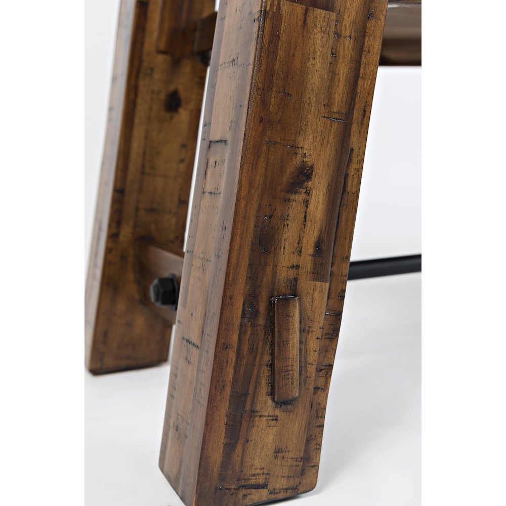 Cannon Valley Distressed Industrial Trestle 50" Sofa Table. Picture 8