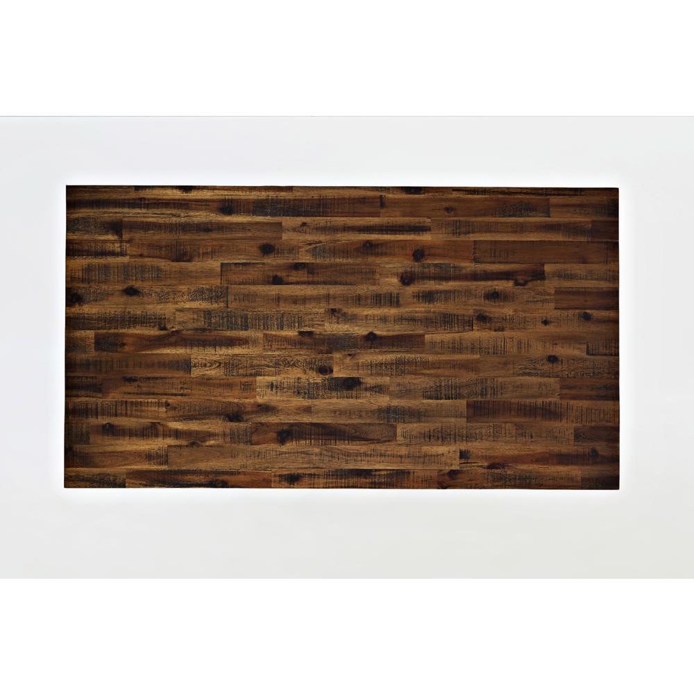 48-Inch Gray Coffee Table with Three Drawers, Acacia and MDF Construction. Picture 2