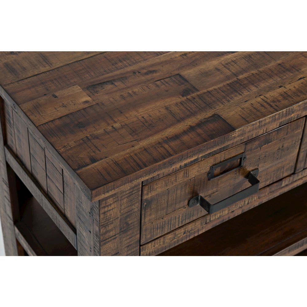 Cannon Valley Distressed Industrial 50" Sofa Table. Picture 6