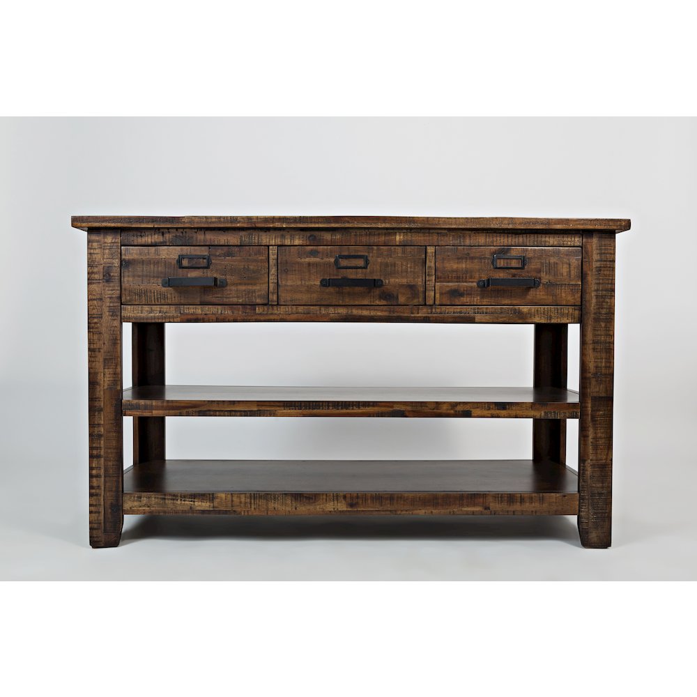 Cannon Valley Distressed Industrial 50" Sofa Table. Picture 1