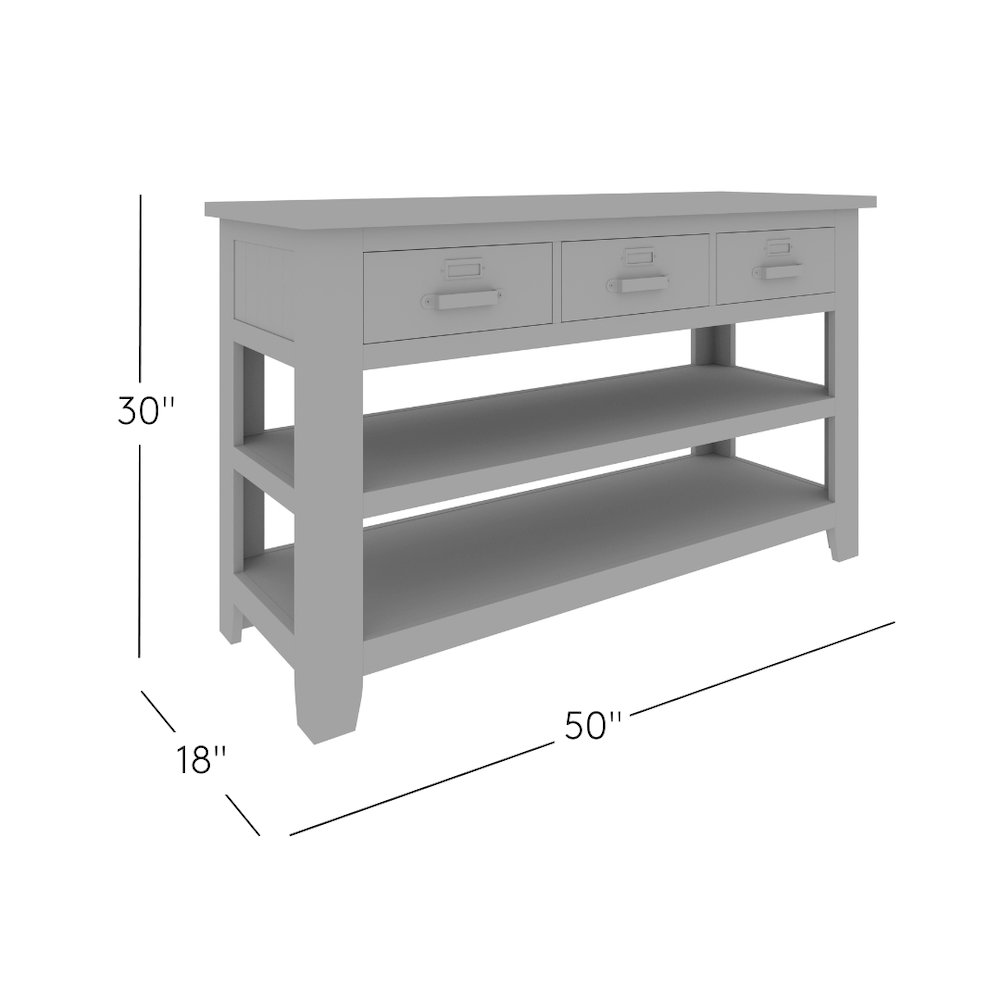 Cannon Valley Distressed Industrial 50" Sofa Table. Picture 8