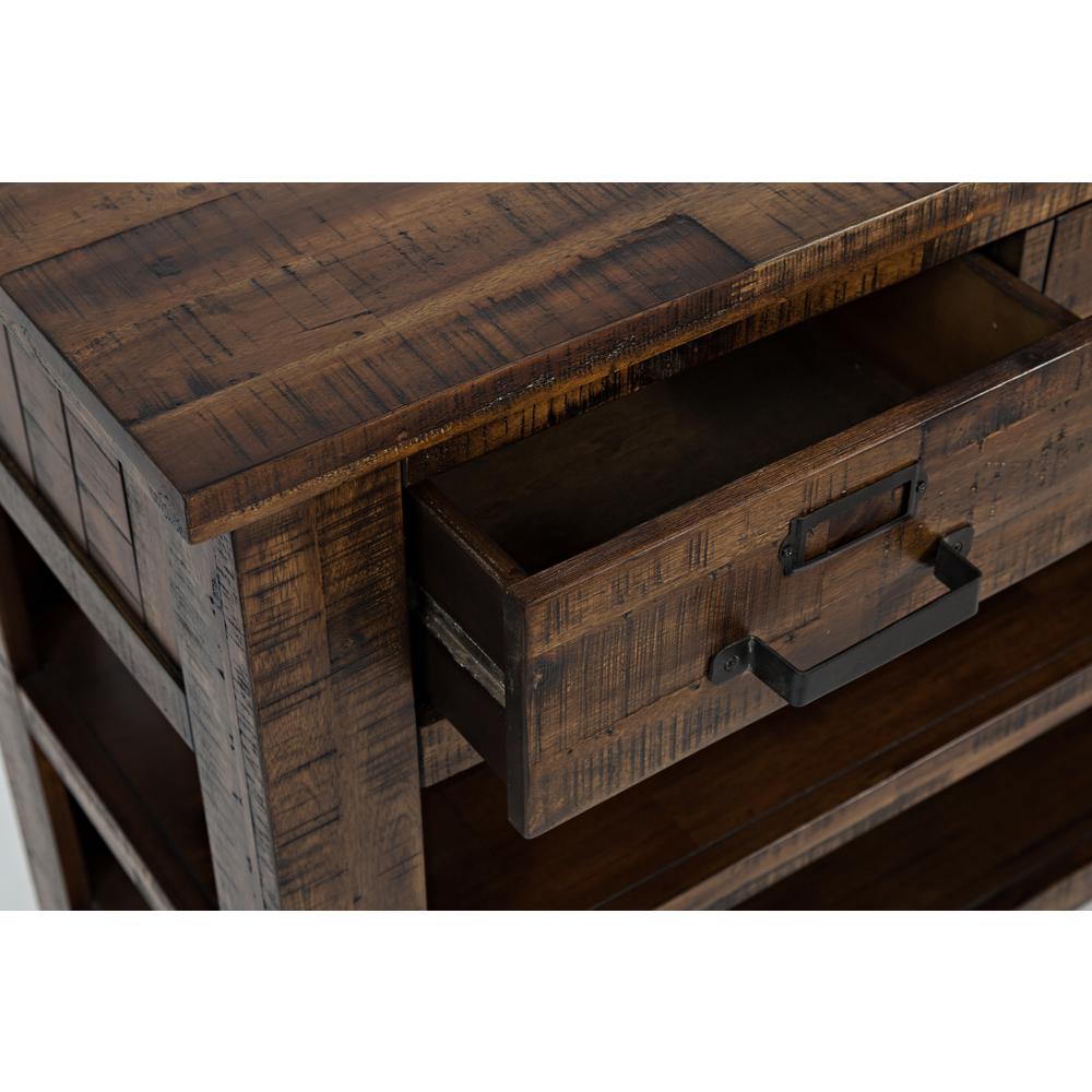 50-Inch Gray Sofa Table with Distressed Industrial Design, Acacia Construction. Picture 6