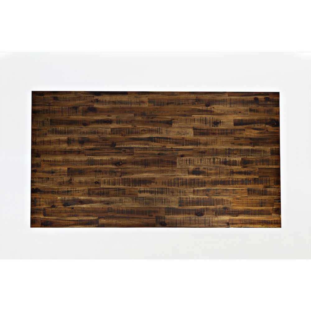 Distressed Industrial 72" Distressed Dining Table with Storage Base and Height. Picture 8