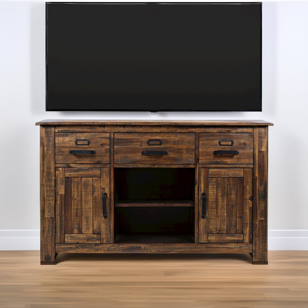 Cannon Valley Distressed Industrial 50" Media Unit. Picture 2
