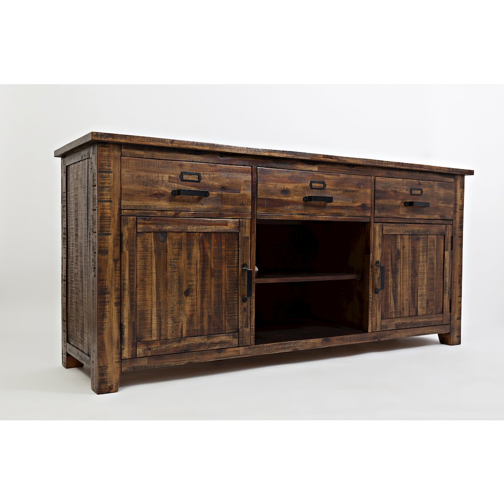 Cannon Valley Distressed Industrial 70" Media Unit. Picture 2