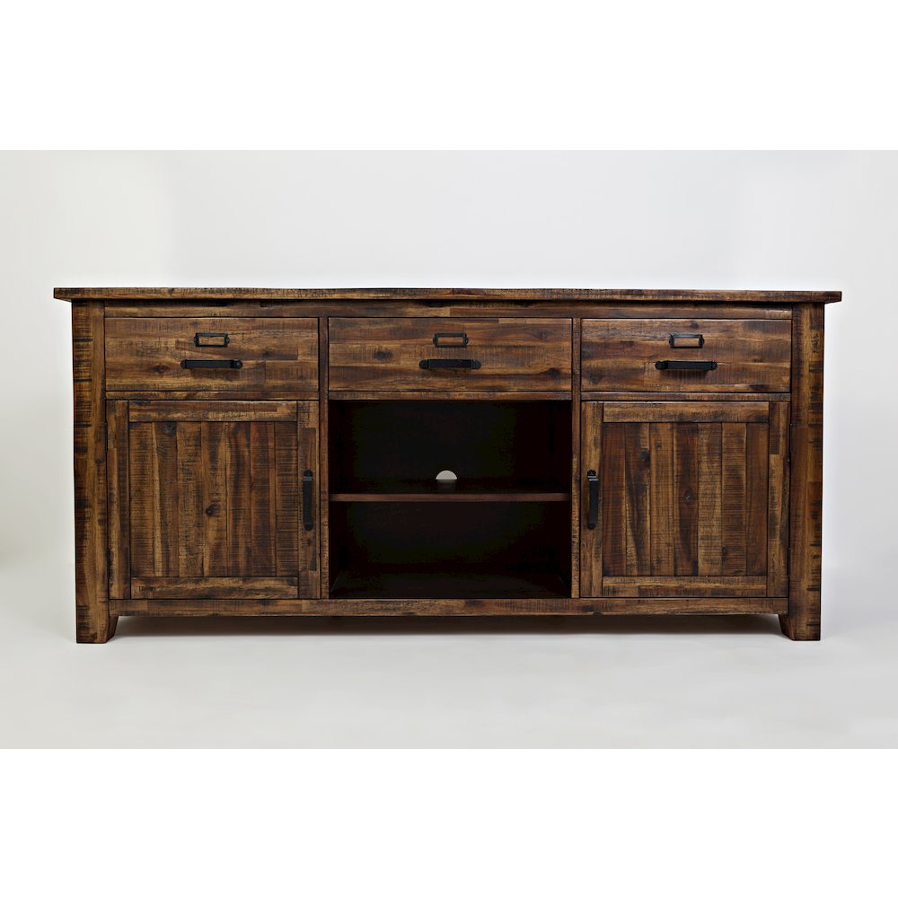 Cannon Valley Distressed Industrial 70" Media Unit. Picture 1