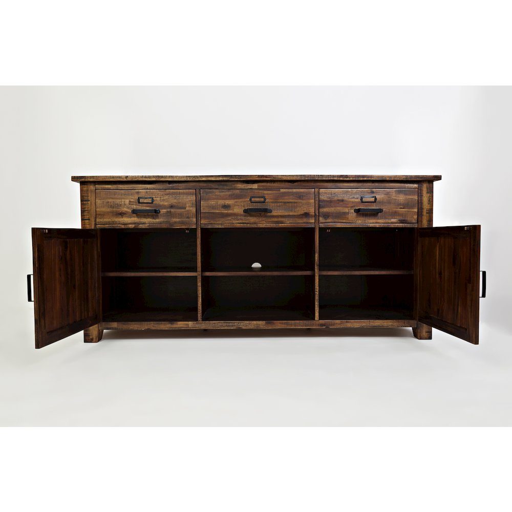 Cannon Valley Distressed Industrial 70" Media Unit. Picture 5