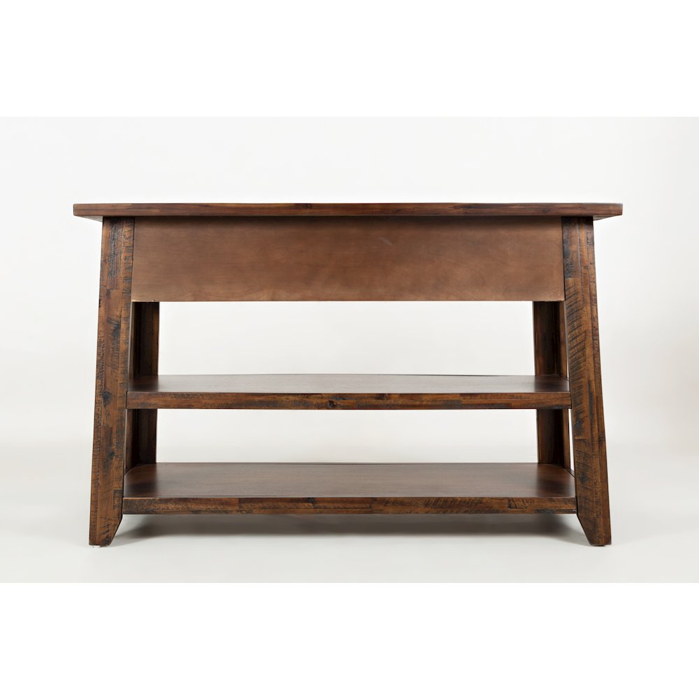 Painted Canyon Rustic Solid Acacia 50" Sofa Table. Picture 7