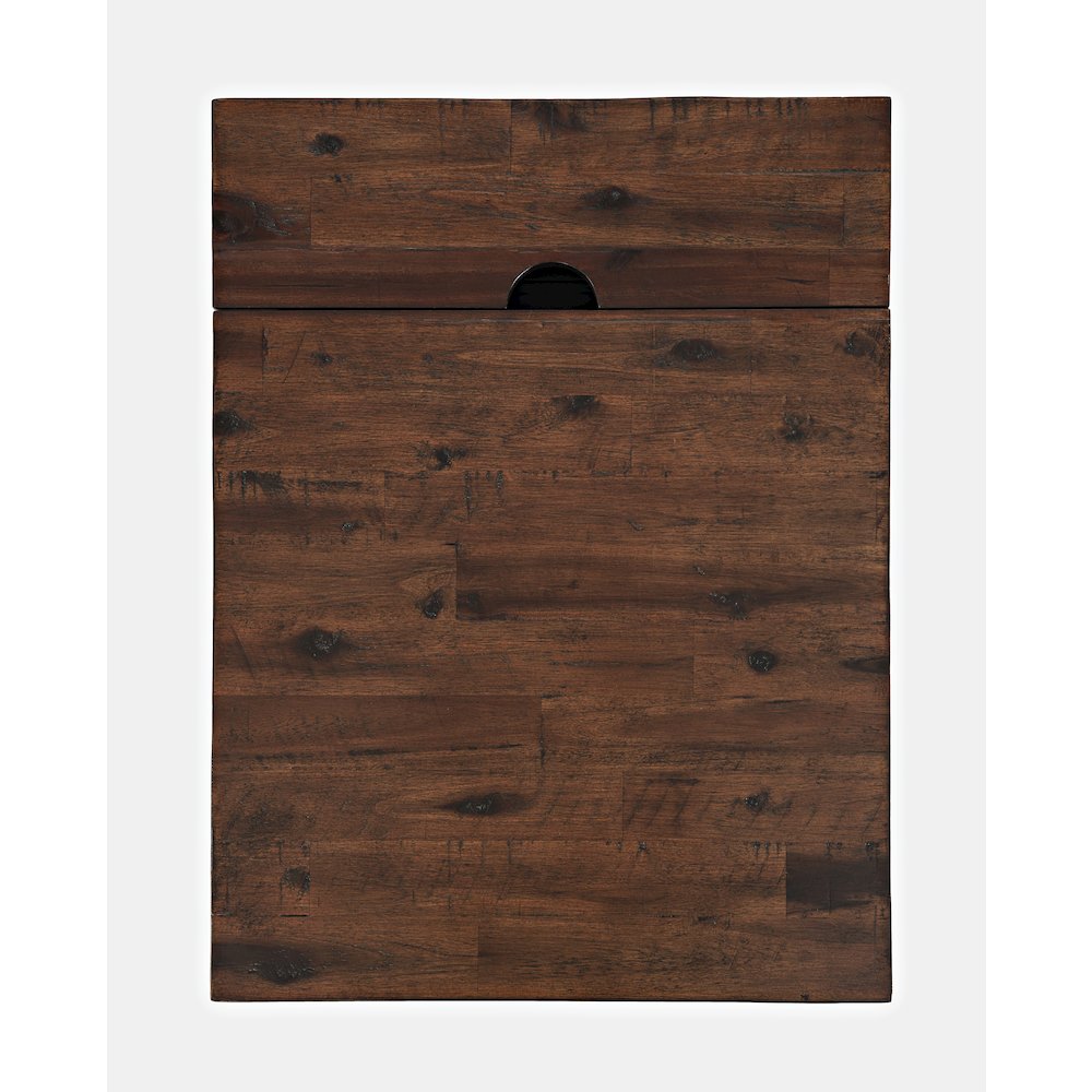Painted Canyon Rustic Solid Acacia USB Charging End Table. Picture 7