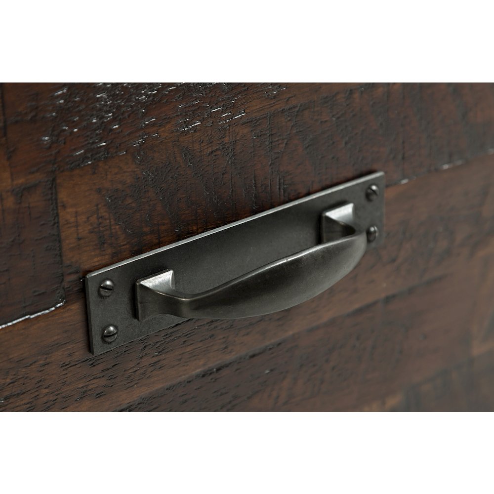 Jackson Lodge Rustic Distressed Solid Wood Twin Storage Bed. Picture 4