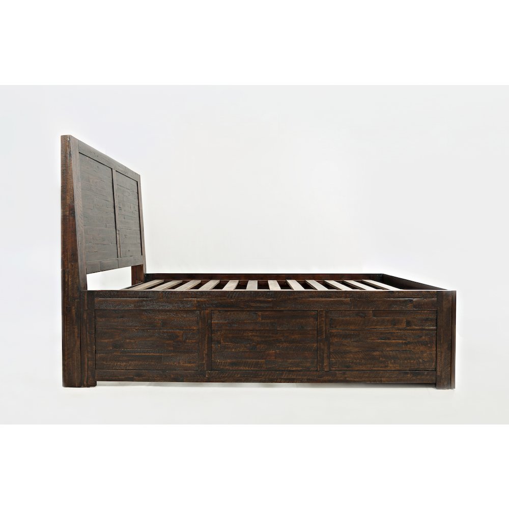 Jackson Lodge Rustic Distressed Solid Wood Twin Storage Bed. Picture 5