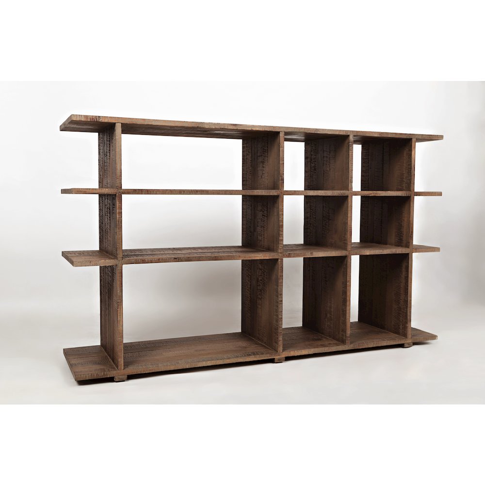 Conundrum Modern Distressed Solid Wood Bookcase. Picture 5