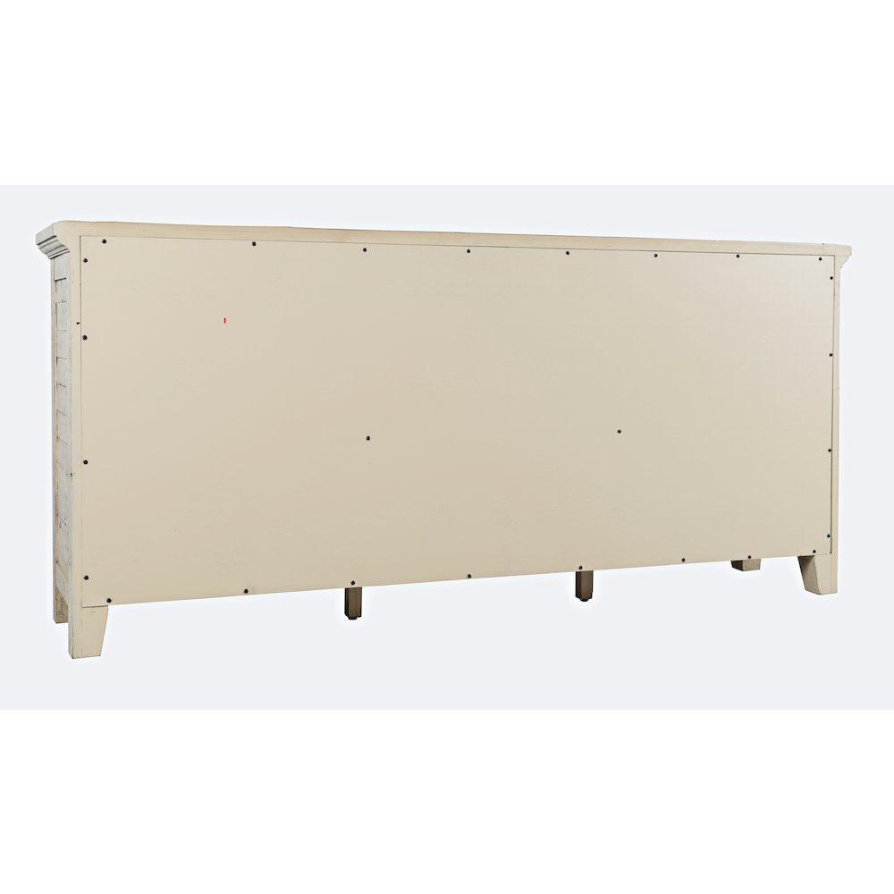 Rustic Shores 70" Coastal Distressed Acacia Six-Door Sideboard Cabinet. Picture 9