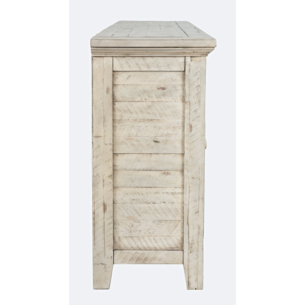 Rustic Shores 70" Coastal Distressed Acacia Six-Door Sideboard Cabinet. Picture 10