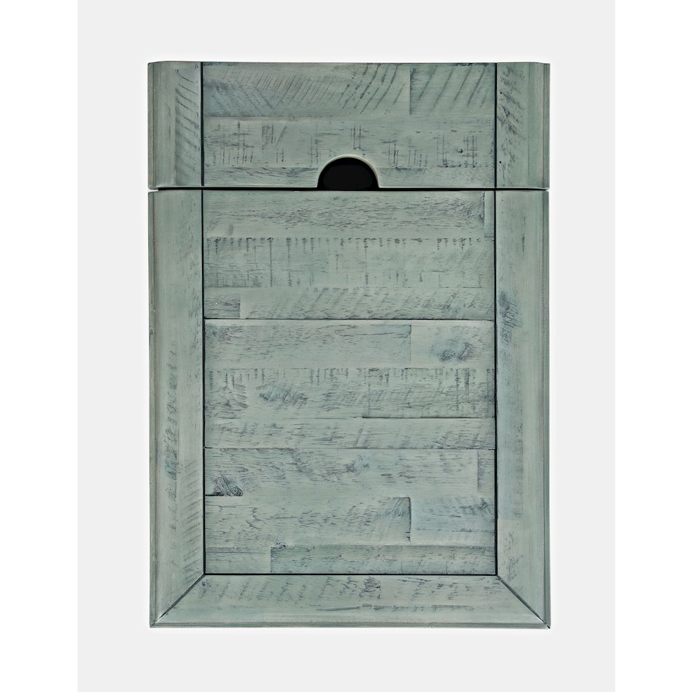 Rustic Shores Distressed Acacia USB Charging Chairside End Table. Picture 8