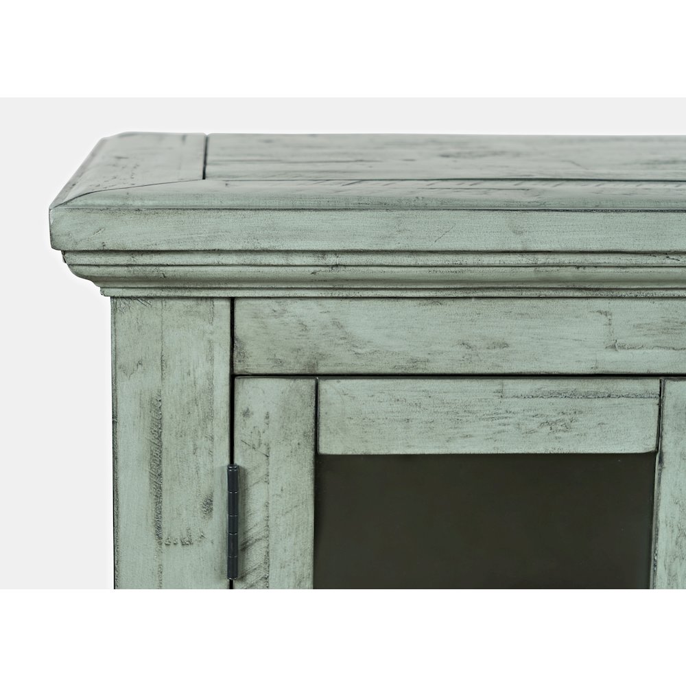 Rustic Shores 54" Coastal Distressed Acacia Four-Door Credenza Cabinet. Picture 3