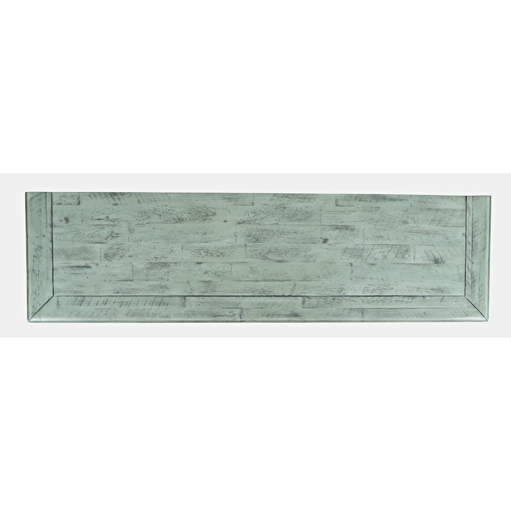 Rustic Shores 54" Coastal Distressed Acacia Four-Door Credenza Cabinet. Picture 6