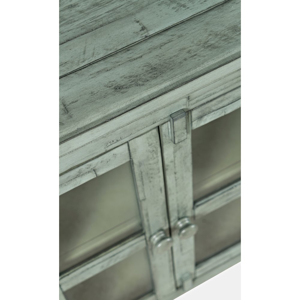 Rustic Shores 70" Coastal Distressed Acacia Six-Door Sideboard Cabinet. Picture 5