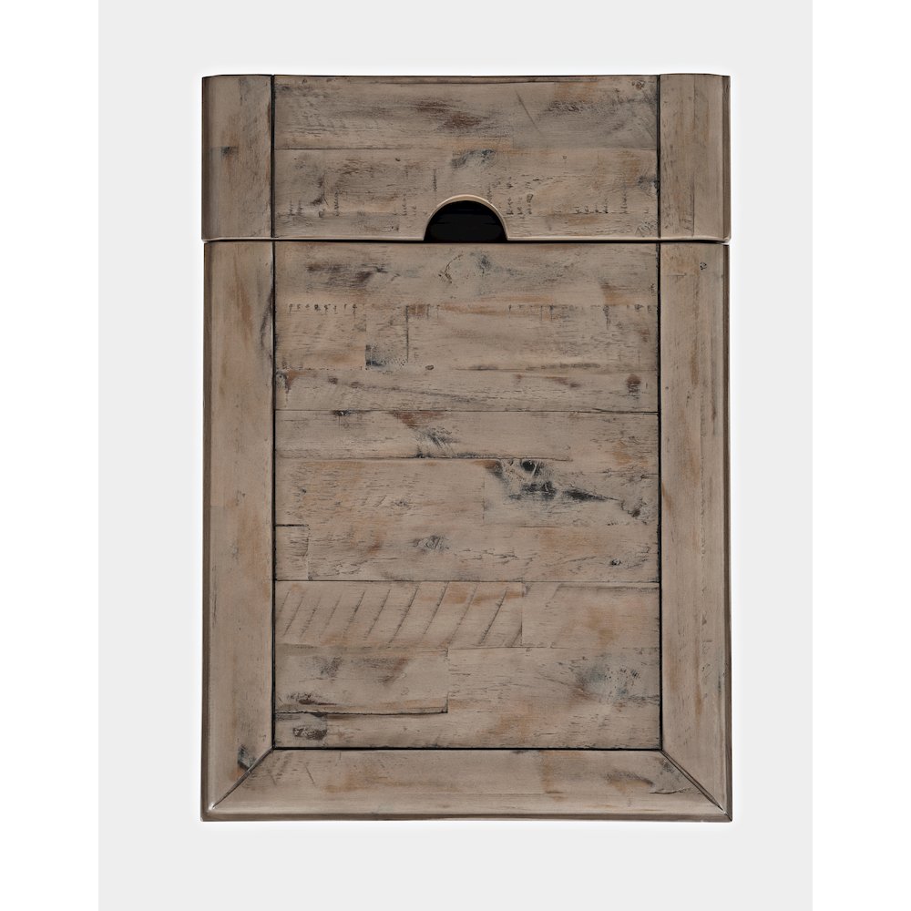 Rustic Shores Distressed Acacia USB Charging Chairside End Table. Picture 8