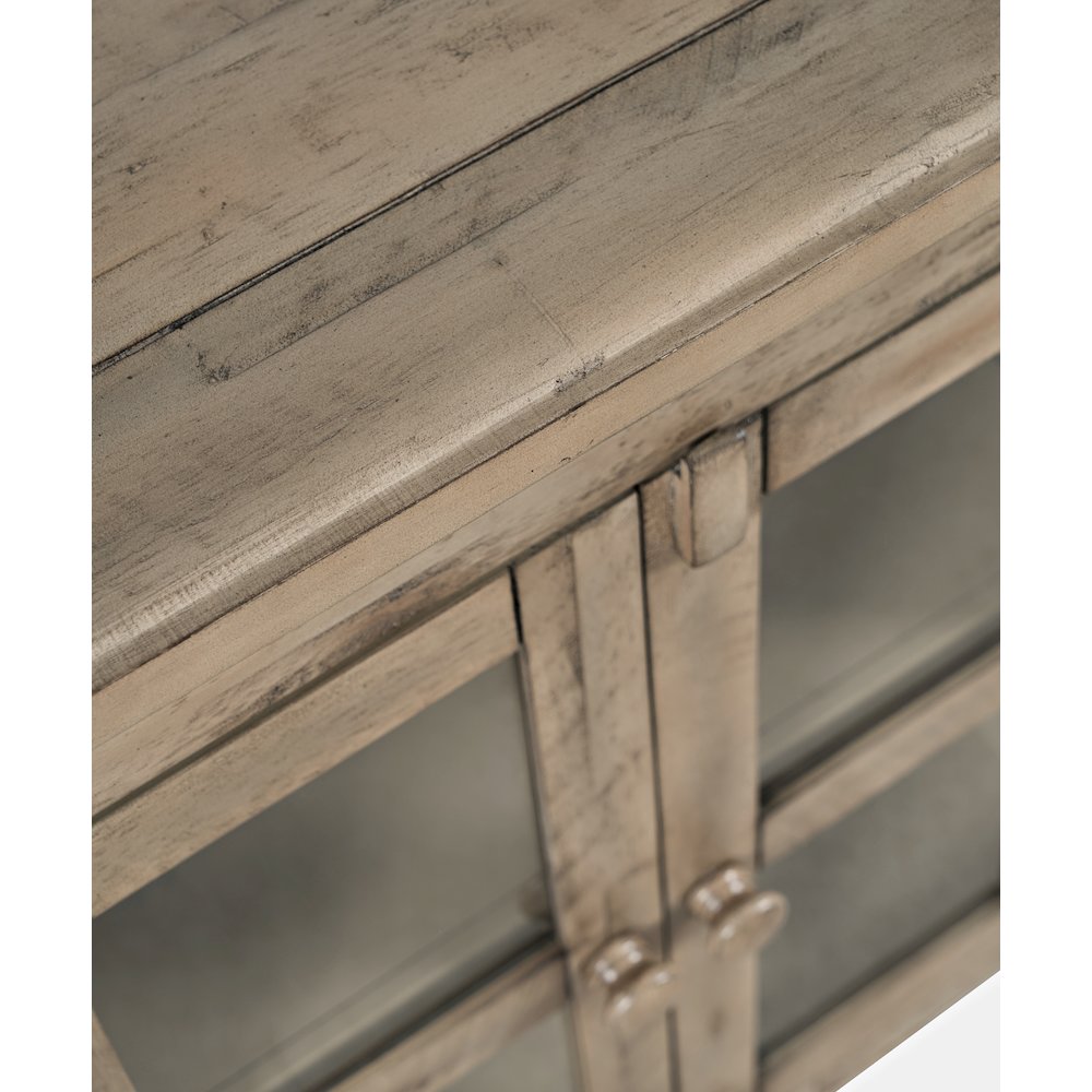 Rustic Shores 70" Coastal Distressed Acacia Six-Door Sideboard Cabinet. Picture 6