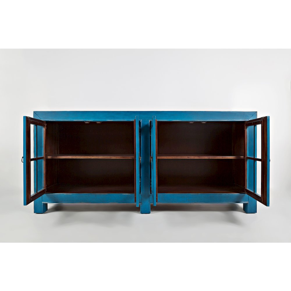 Aquitaine 70" Transitional Style Four Door Sideboard Cabinet. Picture 5