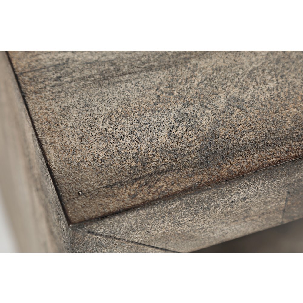 Mulholland Drive 56" Modern Distressed Solid Wood Coffee Table. Picture 5
