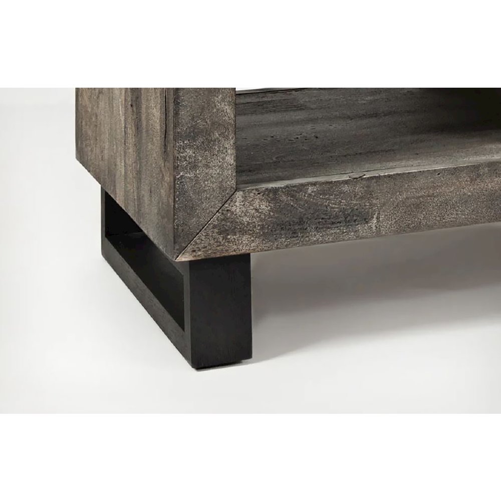 Mulholland Drive Modern Distressed Solid Wood 47" Sofa Table. Picture 4