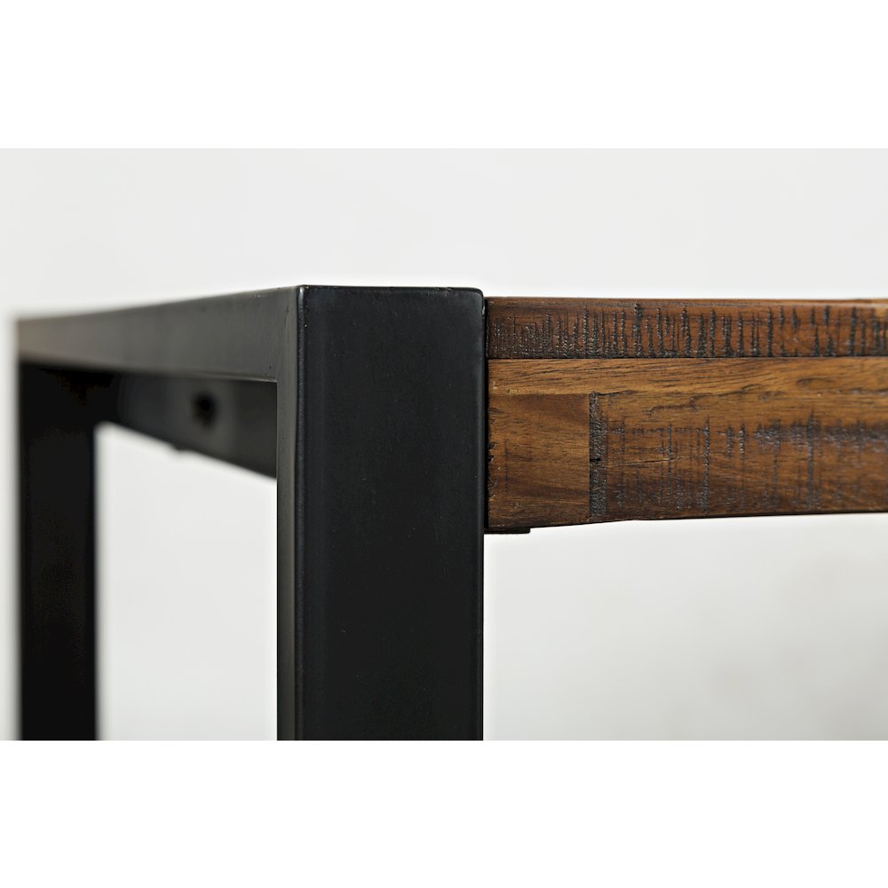 Loftworks Modern Industrial Distressed Acacia 48" Coffee Table. Picture 4