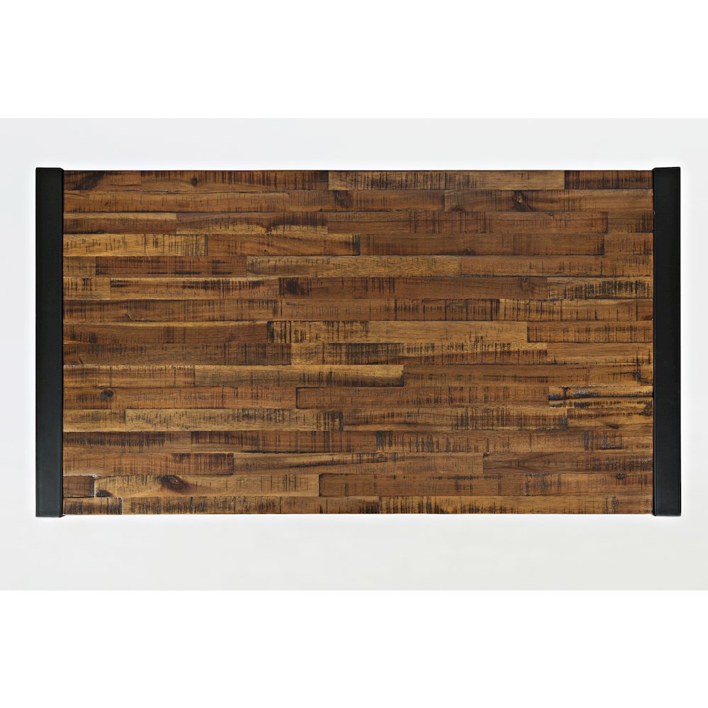Loftworks Modern Industrial Distressed Acacia 48" Coffee Table. Picture 5
