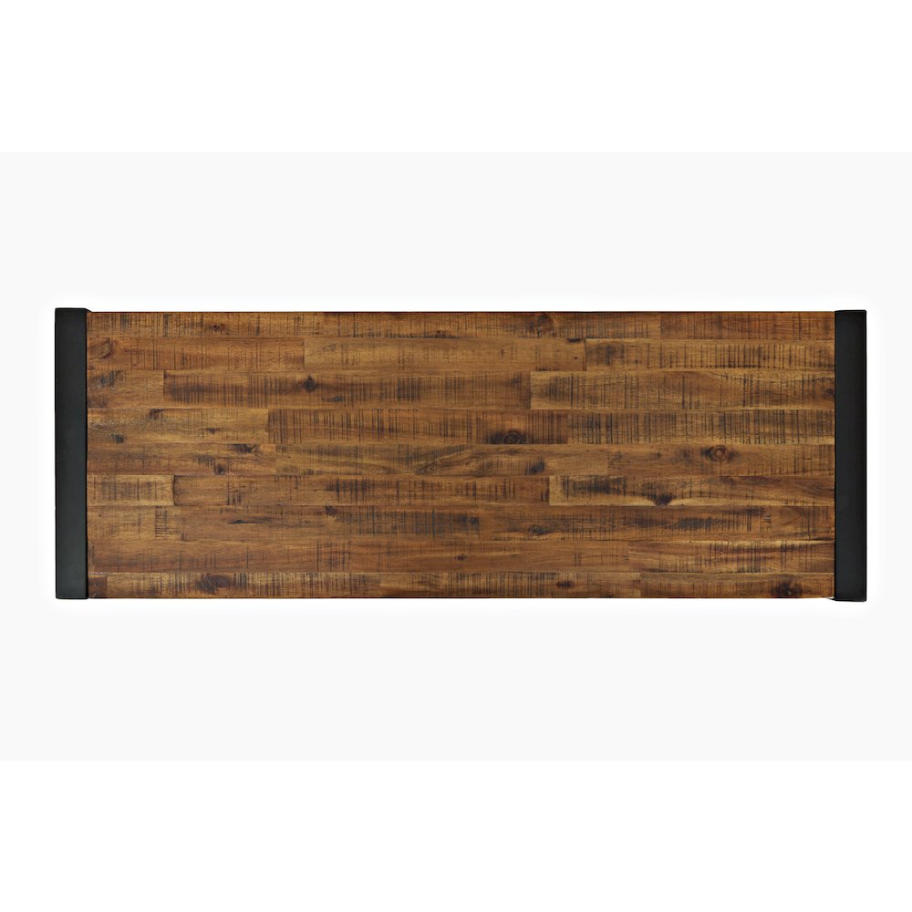 Loftworks Modern Industrial Distressed Acacia 50" Sofa Table with Drawers. Picture 6