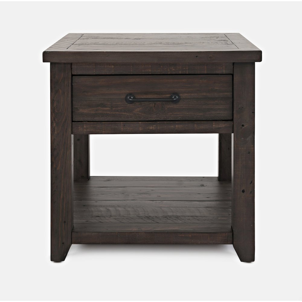 Madison County Rustic Reclaimed Pine Farmhouse Harris End Table. Picture 2