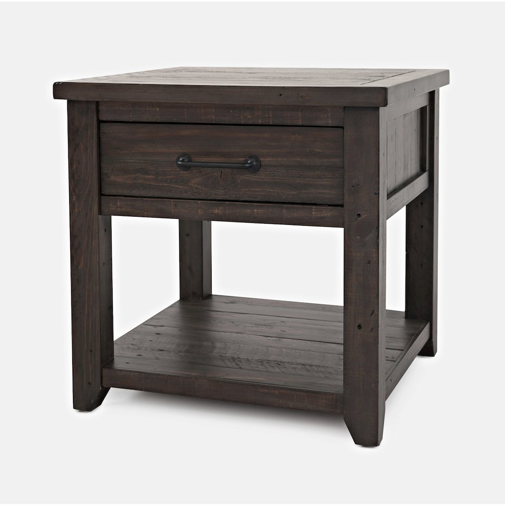 Madison County Rustic Reclaimed Pine Farmhouse Harris End Table. Picture 3