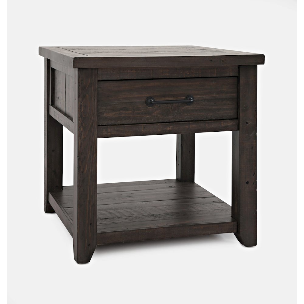 Madison County Rustic Reclaimed Pine Farmhouse Harris End Table. Picture 4