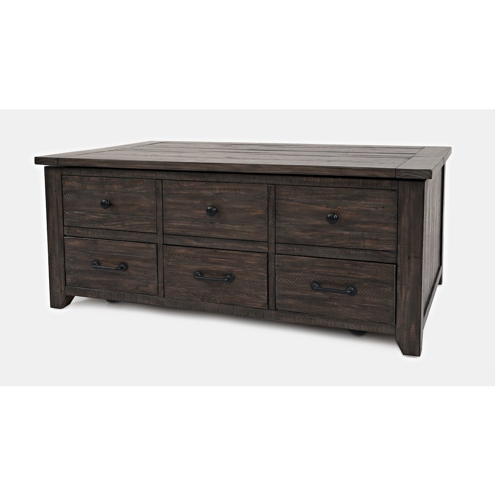 Rustic Reclaimed Solid Wood 48" Farmhouse Harris Lift-Top Coffee Table. Picture 3