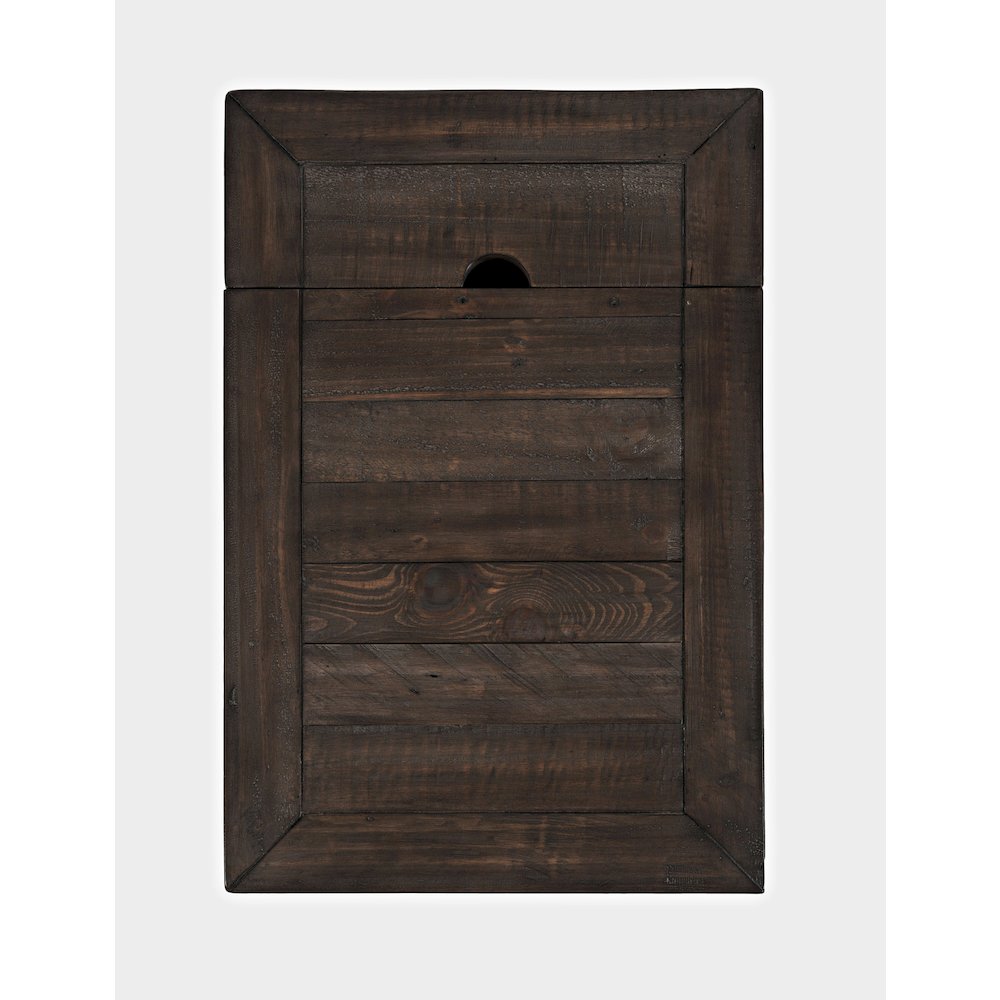 Rustic Reclaimed Pine Farmhouse Harris USB Charging Chairside Table. Picture 7