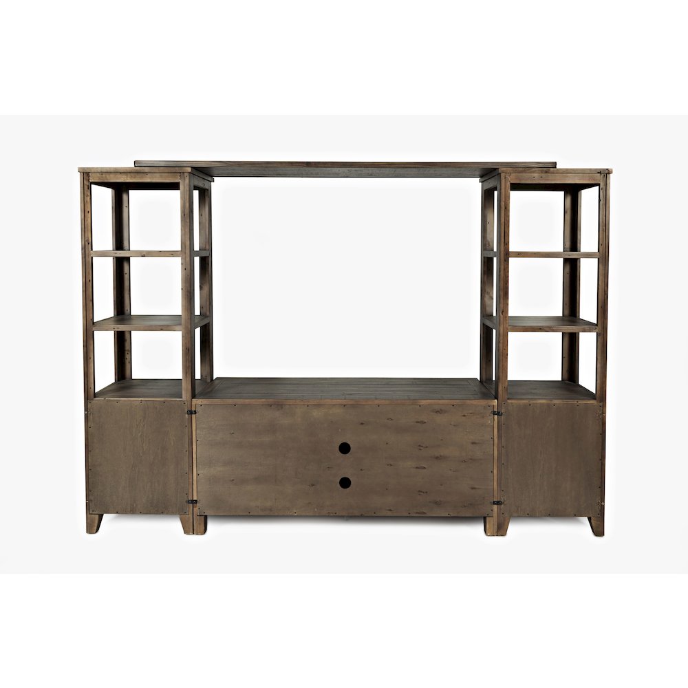 Rustic Reclaimed Pine Farmhouse Entertainment Center with 60'' TV Console. Picture 7