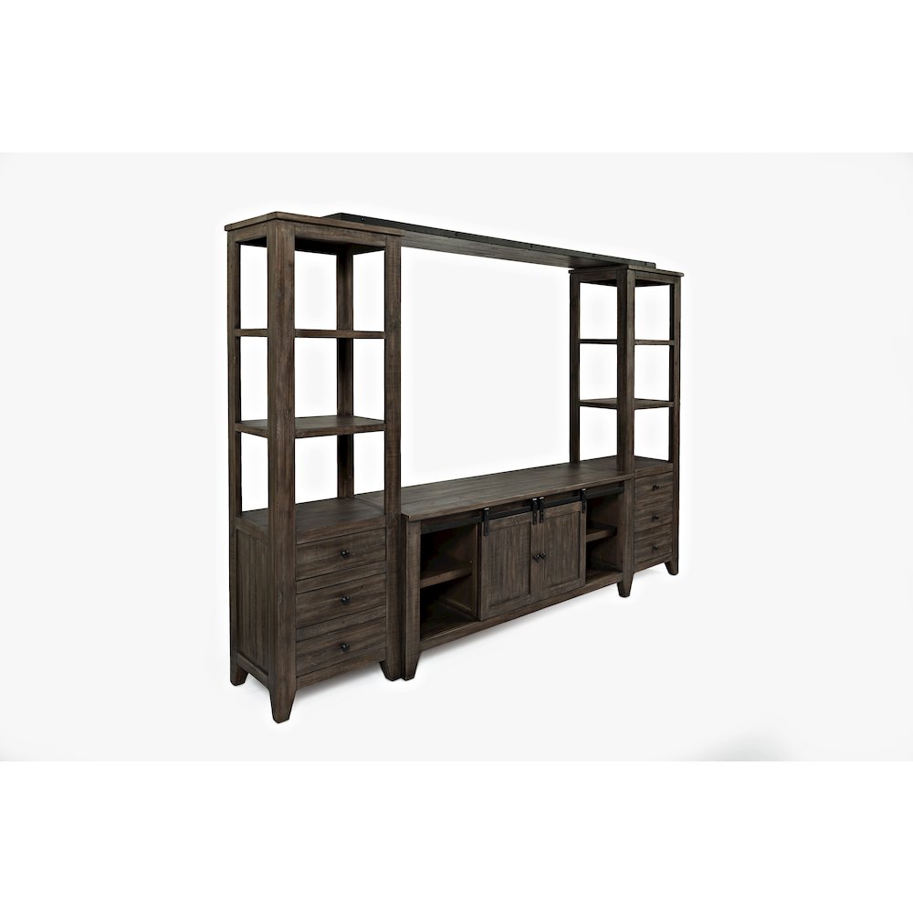 Rustic Reclaimed Pine Farmhouse Entertainment Center with 60'' TV Console. Picture 2