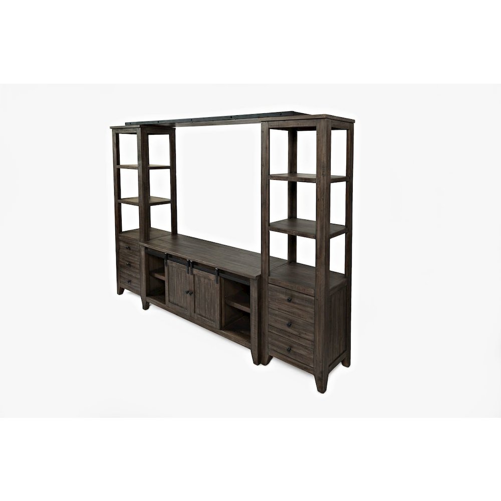 Rustic Reclaimed Pine Farmhouse Entertainment Center with 60'' TV Console. Picture 3