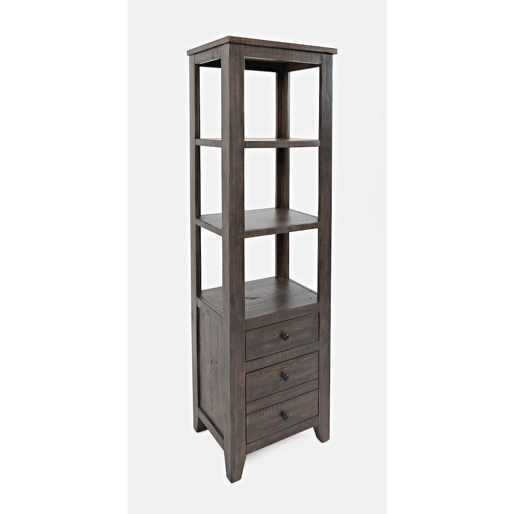 Madison County Rustic Reclaimed Solid Wood Farmhouse 22" Pier Bookcase. Picture 2