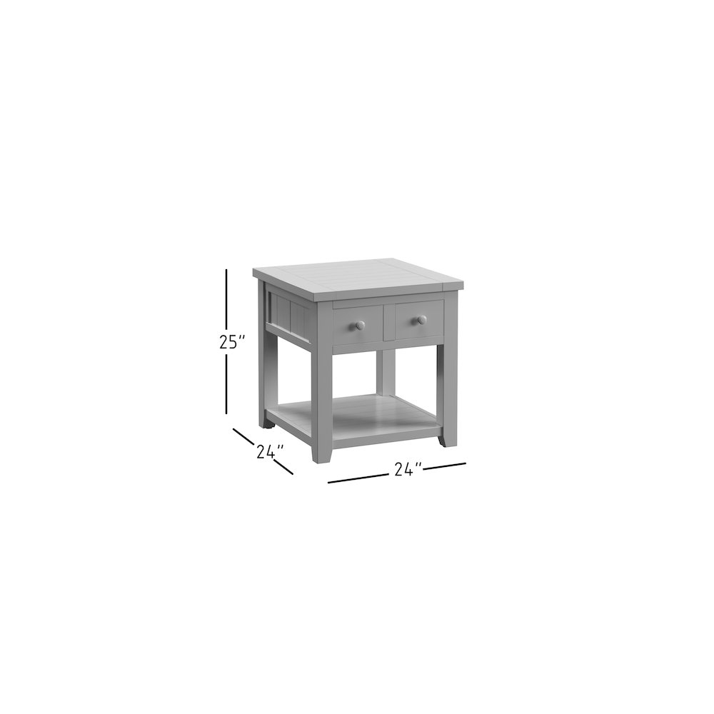 Madison County Rustic Reclaimed Pine Farmhouse End Table. Picture 9