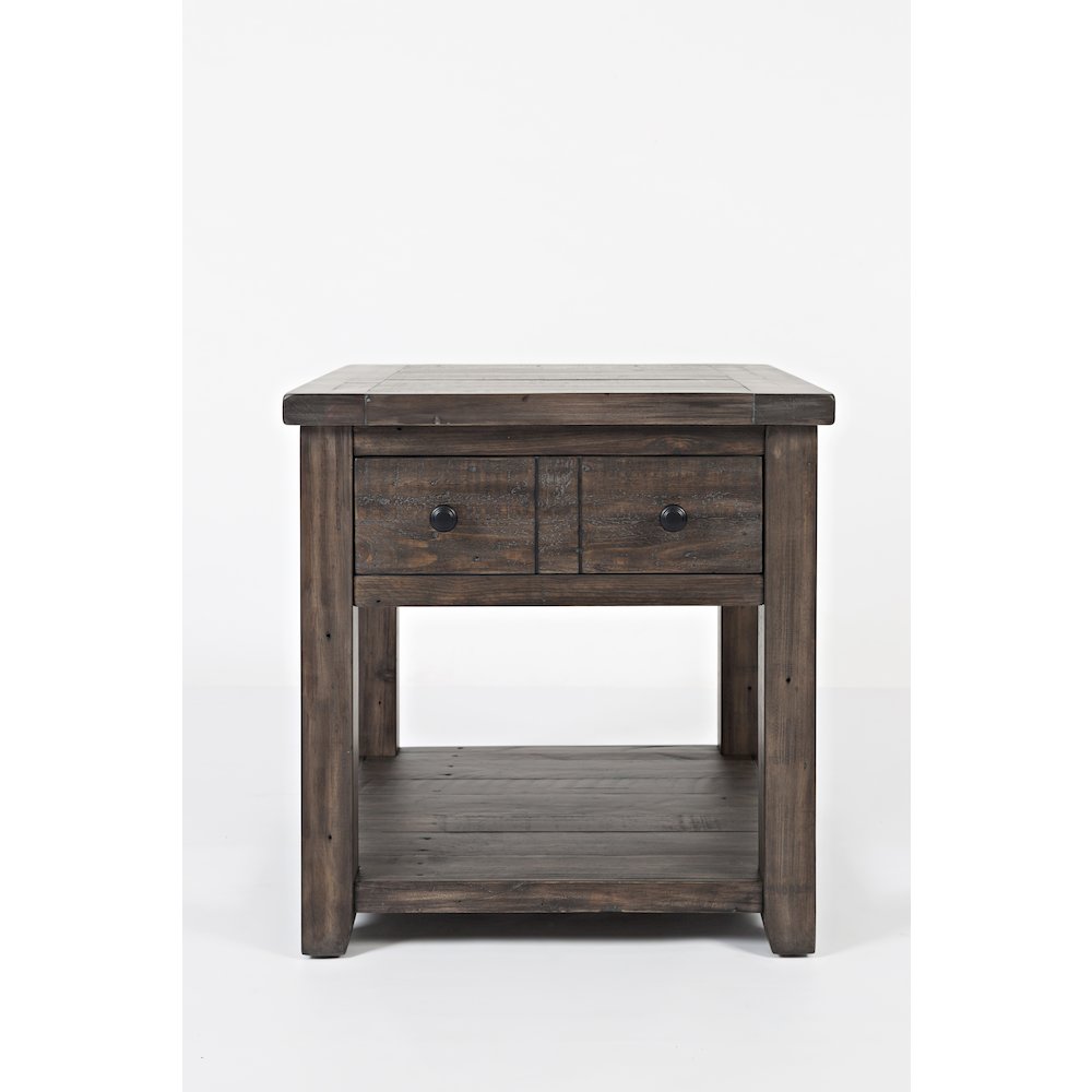 Madison County Rustic Reclaimed Pine Farmhouse End Table. Picture 1