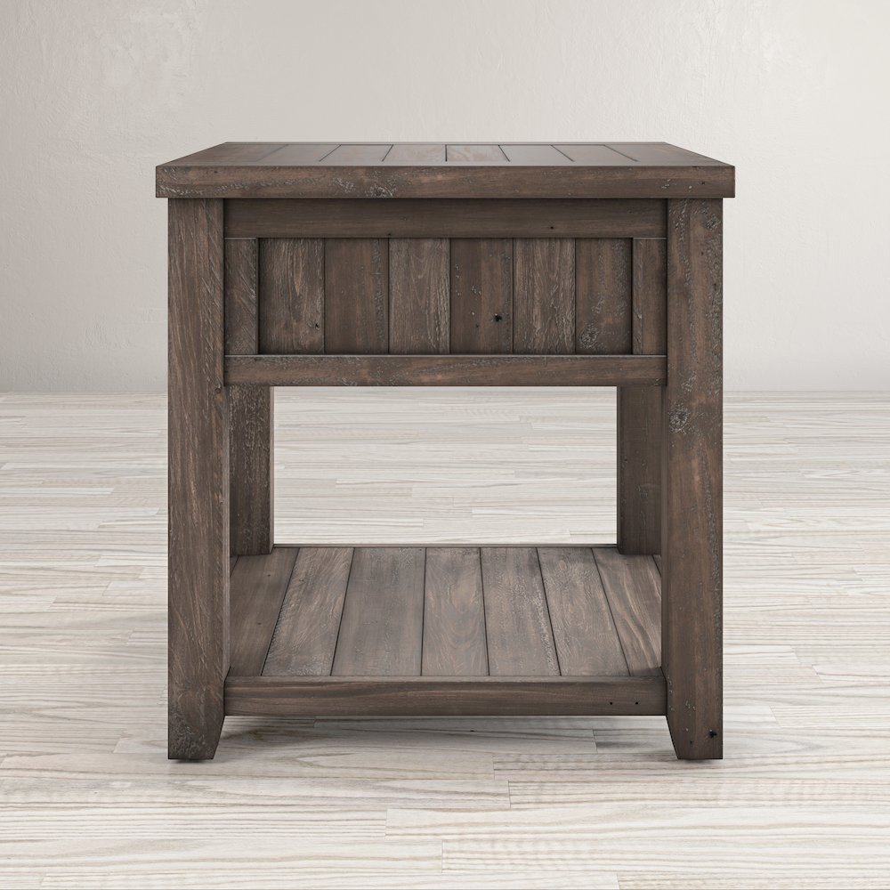 Madison County Rustic Reclaimed Pine Farmhouse End Table. Picture 12