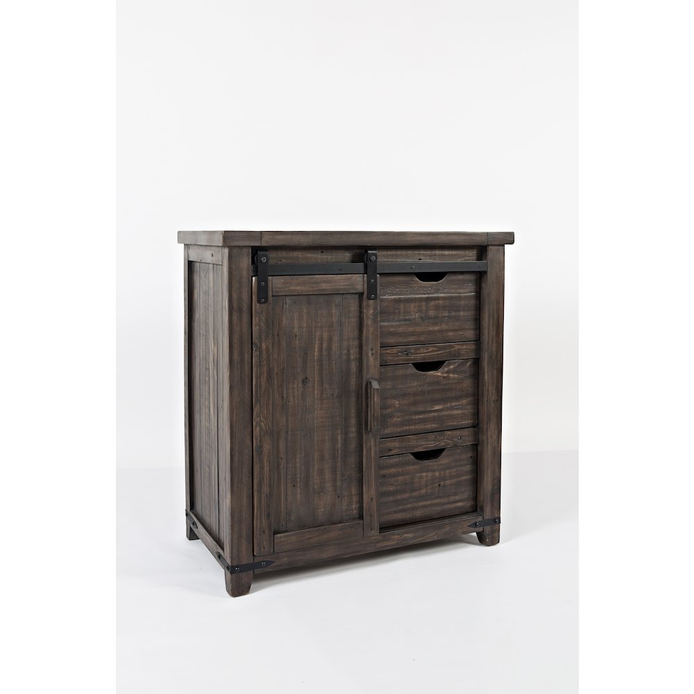 Rustic Reclaimed Solid Wood Farmhouse 32" Barn Door Accent Cabinet. Picture 2