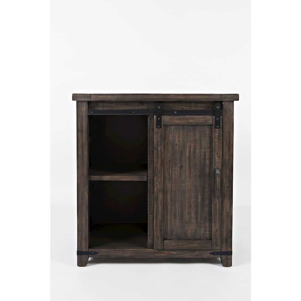 Rustic Reclaimed Solid Wood Farmhouse 32" Barn Door Accent Cabinet. Picture 6