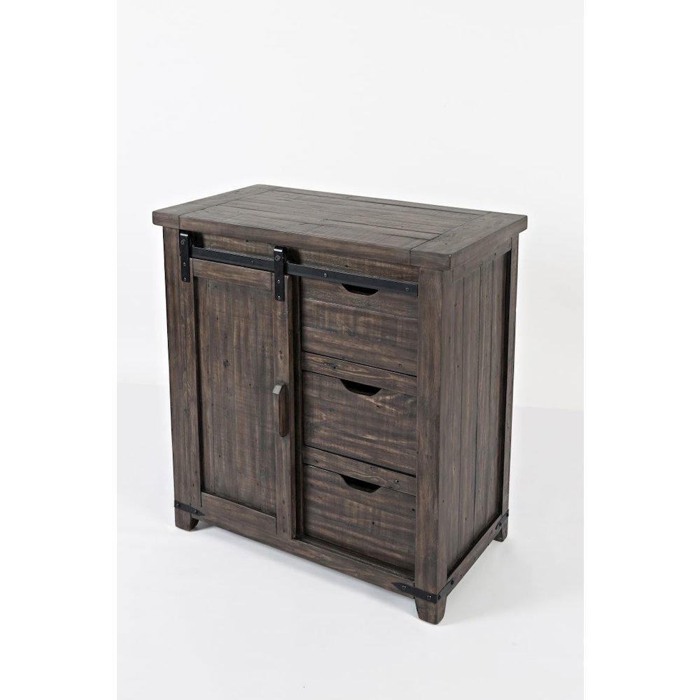 Rustic Reclaimed Solid Wood Farmhouse 32" Barn Door Accent Cabinet. Picture 3