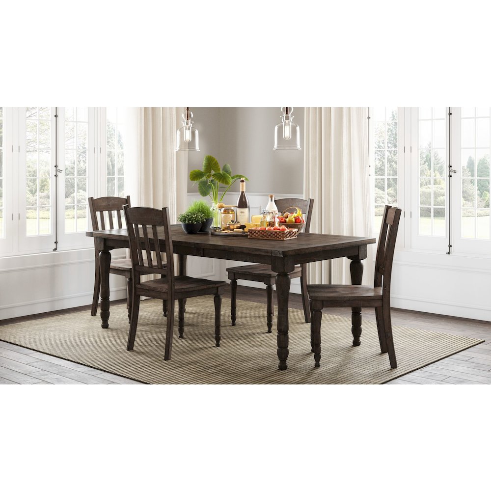 Madison County Rustic Reclaimed Solid Wood Farmhouse 78" Extension Dining Table. Picture 2