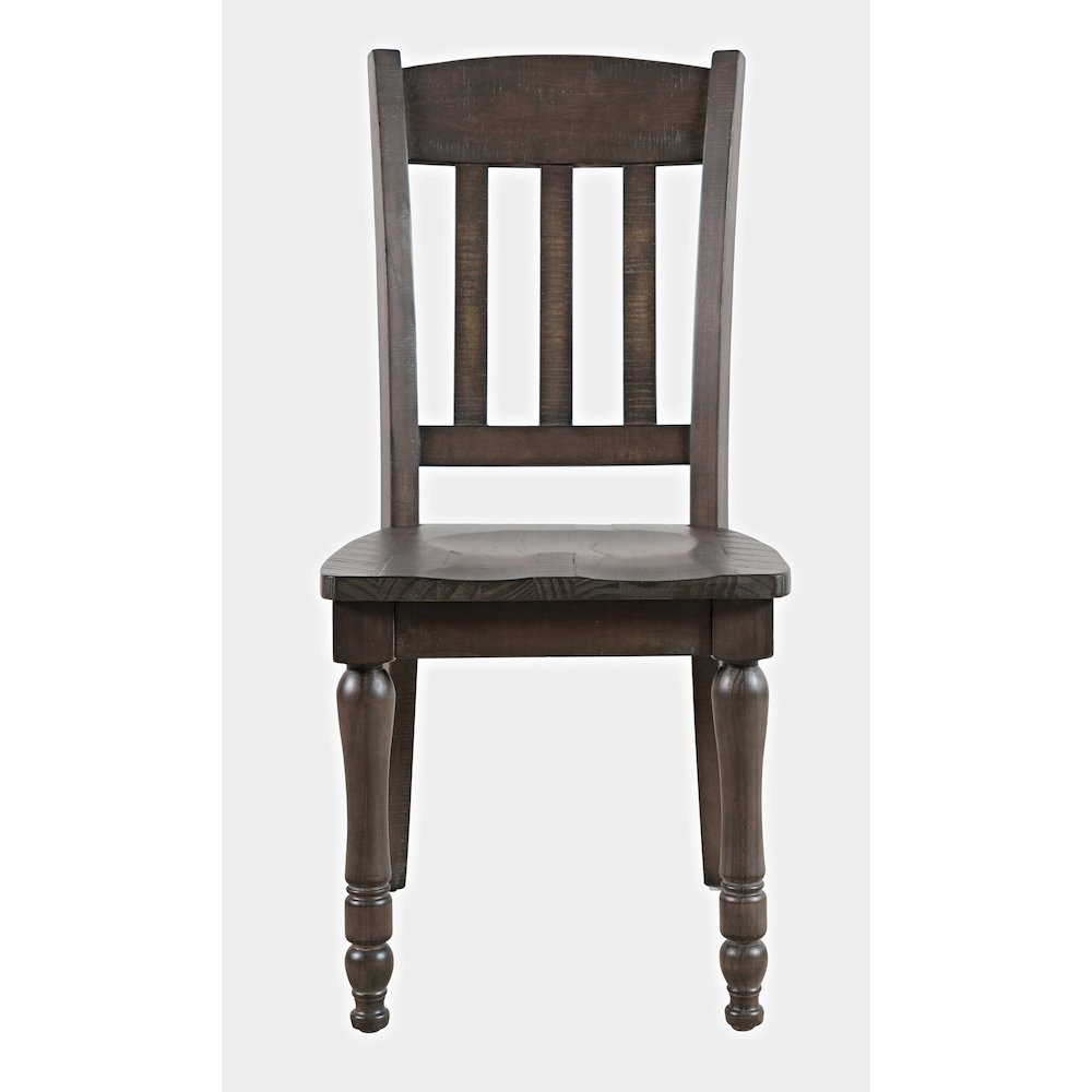 Madison County Rustic Reclaimed Pine Farmhouse Slatback Dining Chair (Set of 2). Picture 1