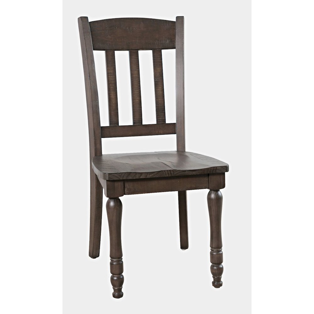 Madison County Rustic Reclaimed Pine Farmhouse Slatback Dining Chair (Set of 2). Picture 3