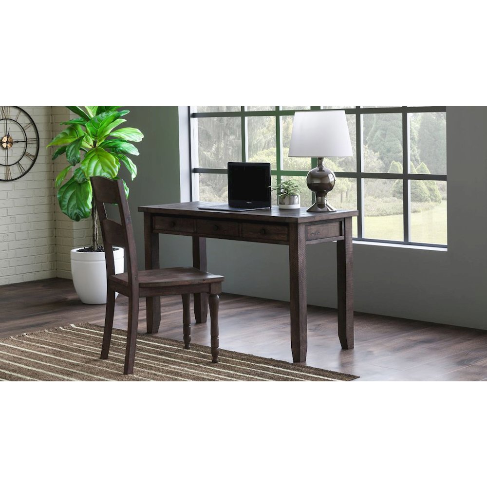 Madison County Rustic Reclaimed Solid Wood Farmhouse USB Charging Desk. Picture 2